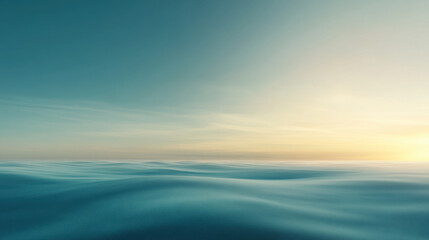 Obraz premium Peaceful ocean horizon with a soft sunrise creating a calming effect