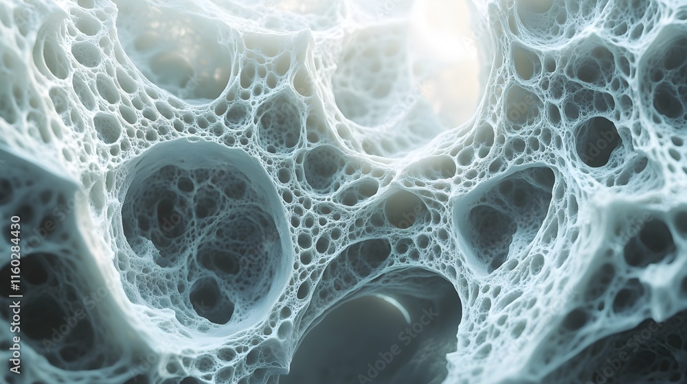 Poster exploring cellular structures under microscopy laboratory scientific imaging research environment cl