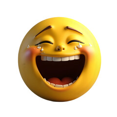Joyful emoji face laughing out loud