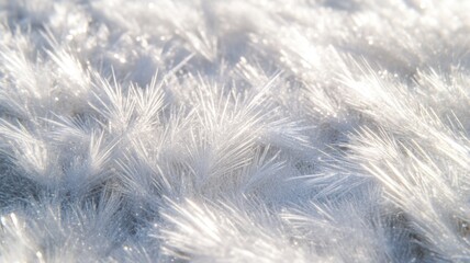 Obraz premium Delicate Ice Crystals Glimmering In Sunlight