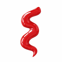 Fototapeta premium Realistic red ketchup isolated on transparent background Generative Ai.