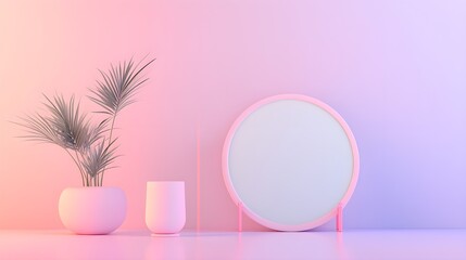Modern minimalist decor indoor space still life soft lighting contemporary design