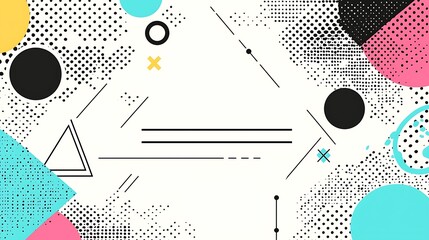 Fototapeta premium Abstract Geometric Design with Dots and Shapes