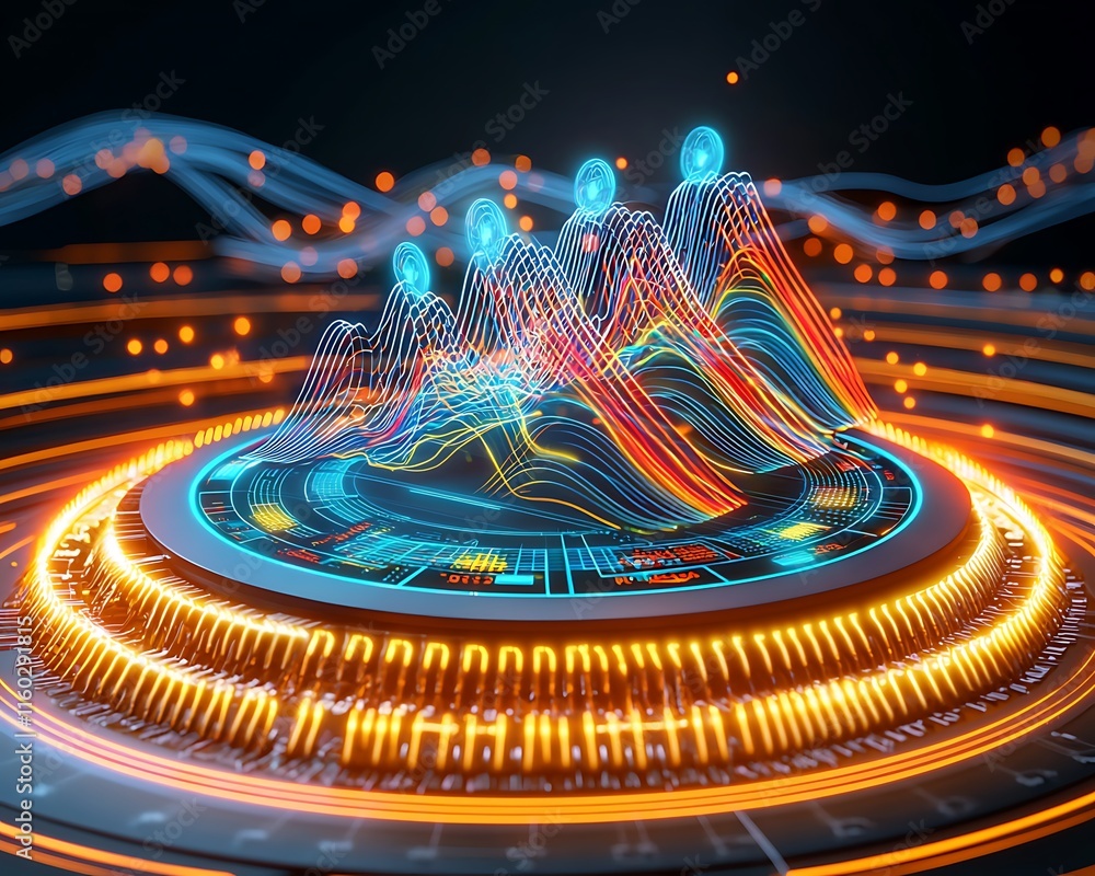 Poster energy monitoring double exposure, innovative double exposure design showcasing remote energy monito