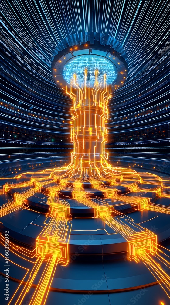 Poster energy monitoring double exposure, futuristic double exposure design with abstract energy patterns f