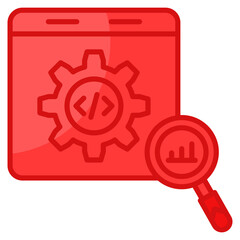 Monitoring  Icon Element For Design
