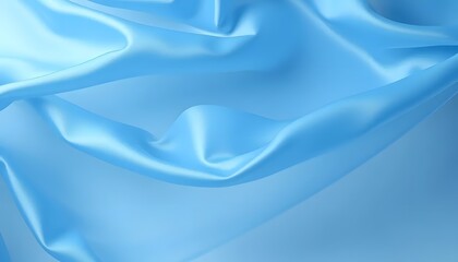 Obraz premium Blue silk cloth flows beautifully on an isolated transparent background