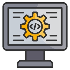 Monitor  Icon Element For Design