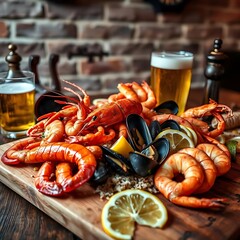 Seafood Digital, Seafood primal designer ai generator.