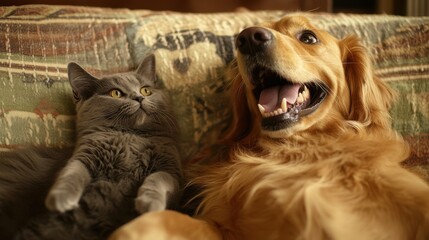 The Joyful Cat and Dog