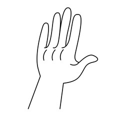 Hand Gestures Thin Line Icons