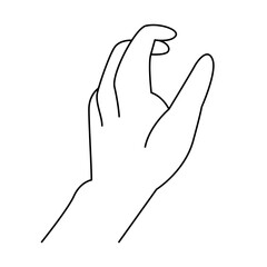 Hand Gestures Thin Line Icons