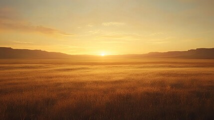 Obraz premium Vast Prairie at Sunrise 