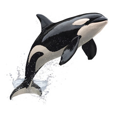 Obraz premium dolphin jumping isolated on white