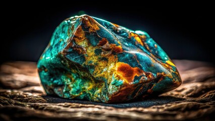 Black velvet backdrop cradles high-detail glaucophane; cinematic vintage style captures its essence.