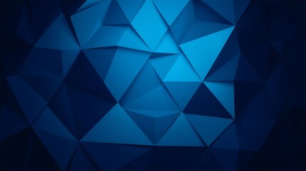 Obraz premium Abstract Blue Geometric Background with Triangular Shapes