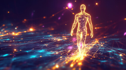 generative illustration. awareness of astral energies of the subtle plane. A walk through other worlds	