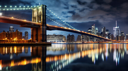 nyc_bright_bridge_landscape_at_night