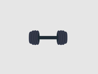 The dumbbell consists of two circular weight plates connected by a short bar