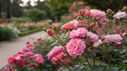 pink flowers in the garden