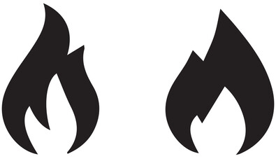 Naklejka premium fire flames simple minimalist, black and white, vector graphic, flat design vector art, digital illustration