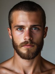 Fototapeta premium Man with beard close-up