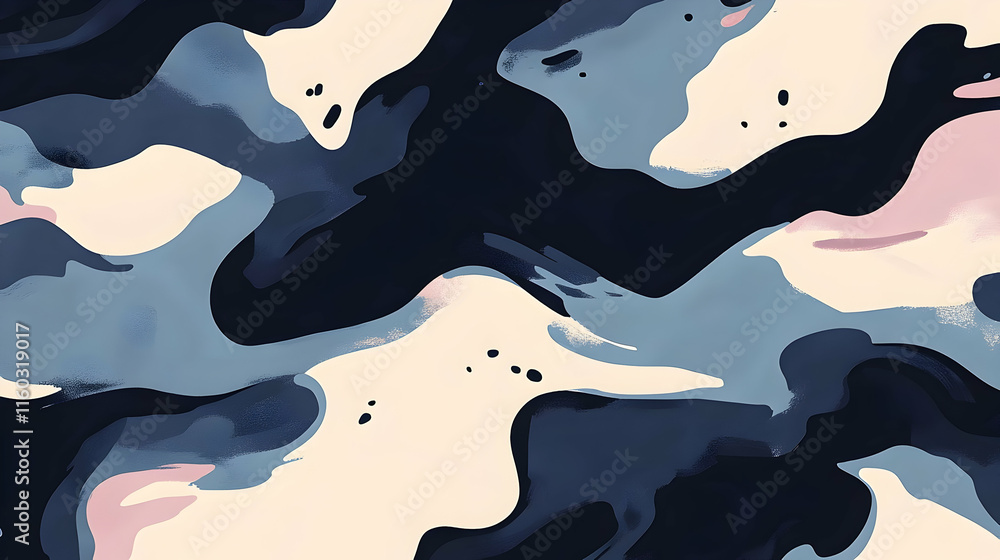 Aufkleber abstract wave pattern in muted colors, ideal for backgrounds or design projects.