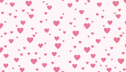 Valentine background of pink hearts on a soft off-white background. Represents feelings of love, romance, and affection. Perfect for Valentine's Day or romantic-themed designs and decorations.