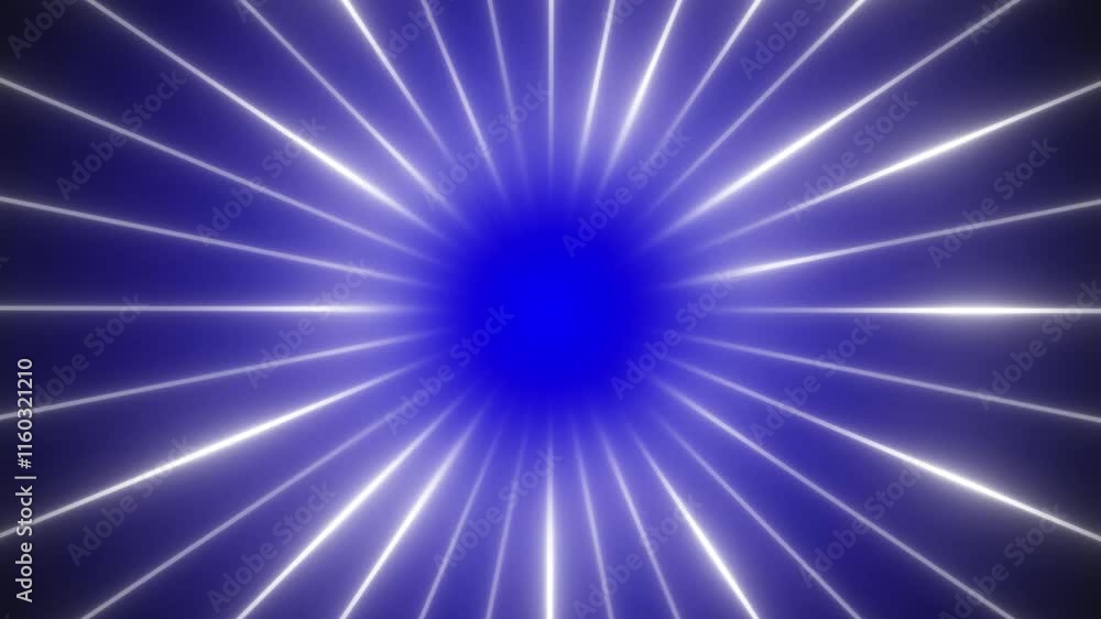 Poster blue color rotating glowing lines and shiny lines gradient design loop able geometrical background