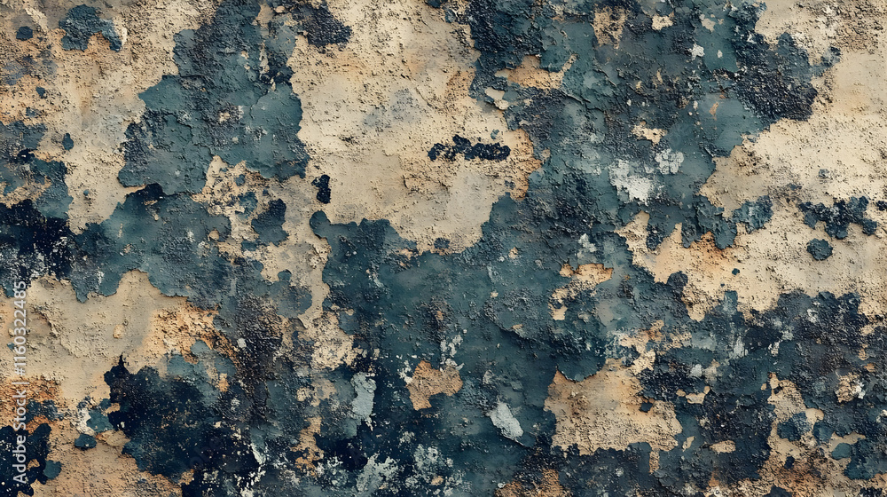 Poster abstract textured surface with a mix of earthy tones and patterns.