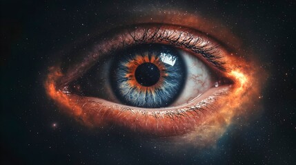 Cosmic Eye with Astral Colors and Depth