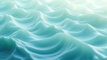 Obraz premium Soft aqua waves with frothy textures and light tones