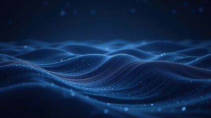 Nighttime ocean waves under a starlit sky