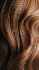 Fototapeta premium A glamorous hairstyle banner with a flowing long hairstyle styled into loose beachy waves, captured in 4K with soft, natural lighting to emphasize the hair's texture