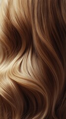 Fototapeta premium A glamorous hairstyle banner with a flowing long hairstyle styled into loose beachy waves, captured in 4K with soft, natural lighting to emphasize the hair's texture