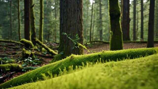 Moss on tropical forest trees