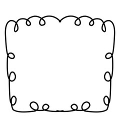curly doodle frame