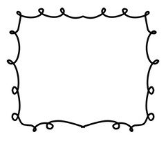 curly doodle frame