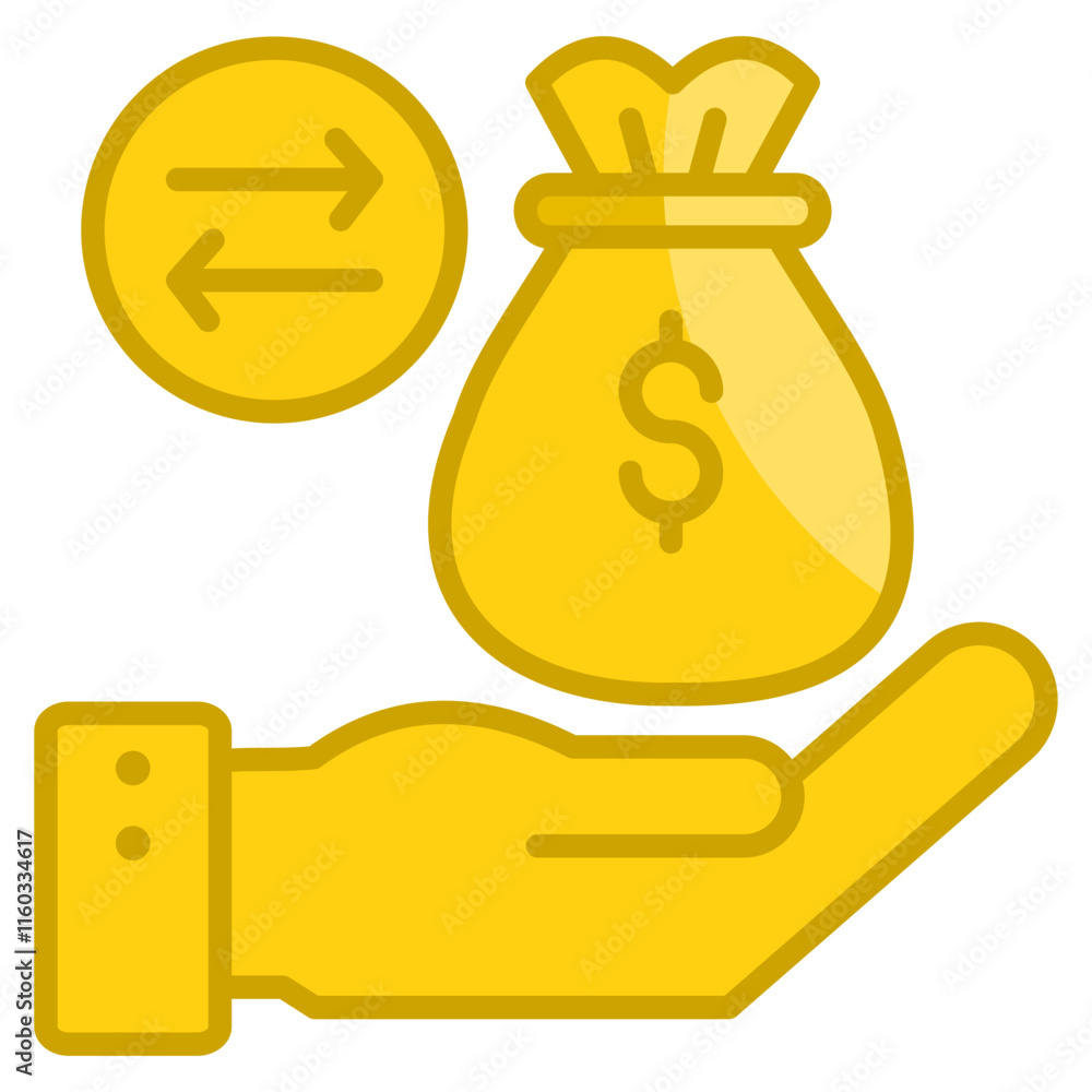 Poster return on equity icon element for design