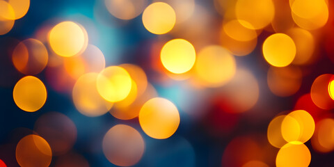 Fototapeta premium Warm and Colorful Bokeh Lights Creating Festive Vibrant Background for Celebration and Joyful Occasions : Generative AI