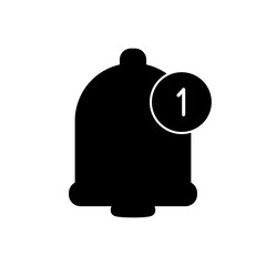 bell icon, simple flat style, illustration, logo sign symbol pictogram template, for ui or ux isolated on white for mobile app, editable