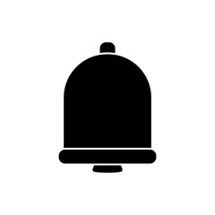bell icon, simple flat style, illustration, logo sign symbol pictogram template, for ui or ux isolated on white for mobile app, editable