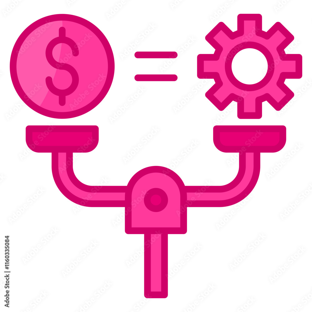 Aufkleber break even point icon element for design