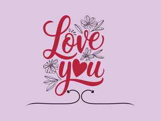 Valentine's day lettering card collection. Cute love message design, poster, label, cover, banner design set. Modern typography art background. Trendy style. Vector illustration.