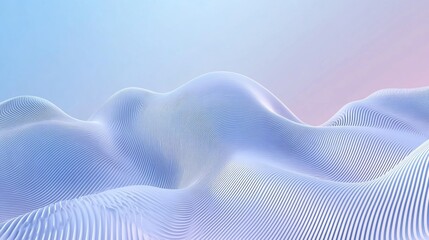 Abstract pastel landscape with soft, flowing lines and waves.