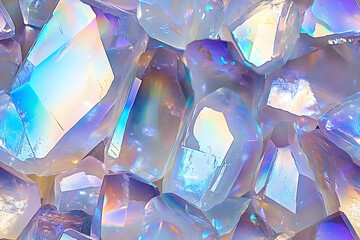 shiny opal iridescent crystal close up pattern texture