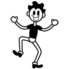 cartoon character dancing silhouette 