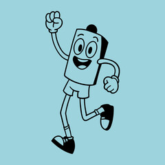 cartoon character running