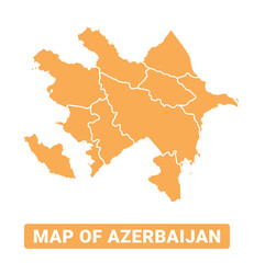 Azerbaijan country orange map simple flat border outline vector illustration