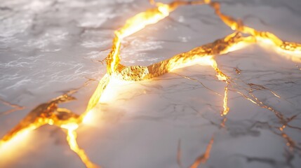 White marble with golden veins